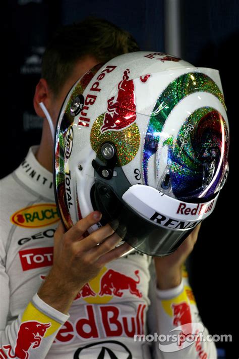 Helmet of Sebastian Vettel, Red Bull Racing at Singapore GP