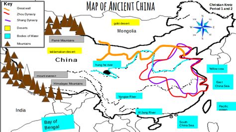 Ancient China Map Activity Labeled