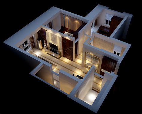 Modern House Interior Fully Furnished 3D Model MAX | CGTrader.com