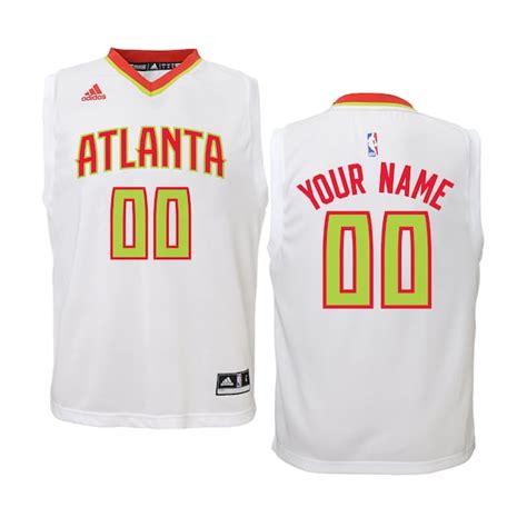 Youth Atlanta Hawks adidas White Custom Replica Home Jersey - NBA Store