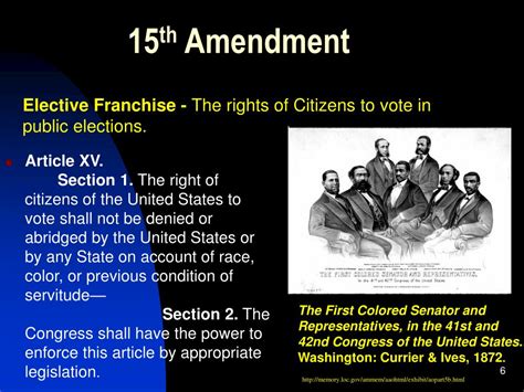 PPT - African American Voting Rights : The 15th Amendment Reconstruction Era PowerPoint ...