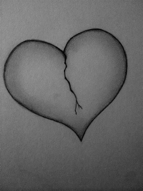 Broken Heart Simple Easy Drawings