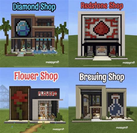 Shop ideas | Minecraft shops, Minecraft designs, Minecraft decorations