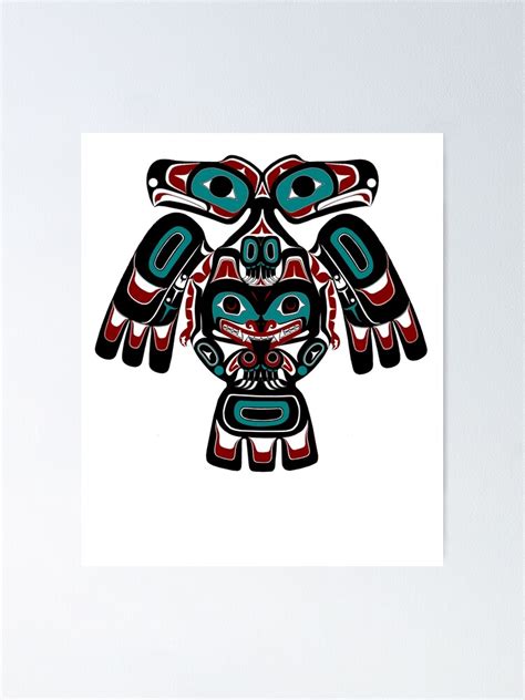 "Alaska Native American Indian Tlingit Eagle Bear Clan Spirit" Poster for Sale by PortageBay ...