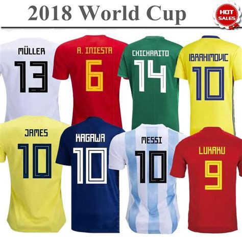 2020 2018 World Cup Soccer Jersey 2018 Russia Spain Argentina Japan Colombia Mexico World Cup ...