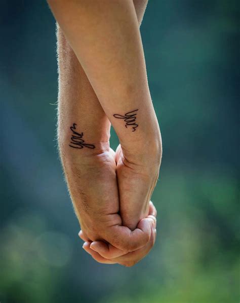 Cute matching couple tattoos to help you declare your love