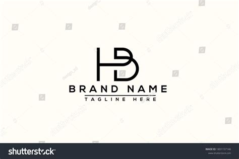 Hb Logo Design Template Vector Graphic Stock Vector (Royalty Free) 1801157146