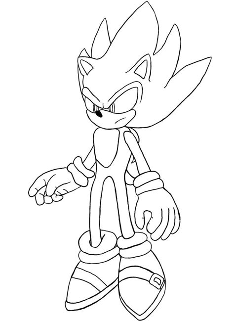 Coloriage Super Sonic à imprimer