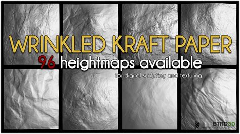 ArtStation - Kraft paper alphas megapack - 96 alphas for digital sculpting | Brushes