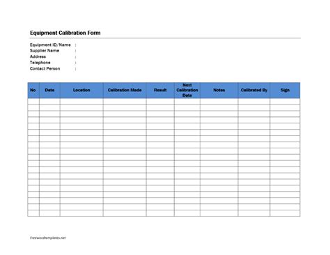 calibration format Archives | Freewordtemplates.net