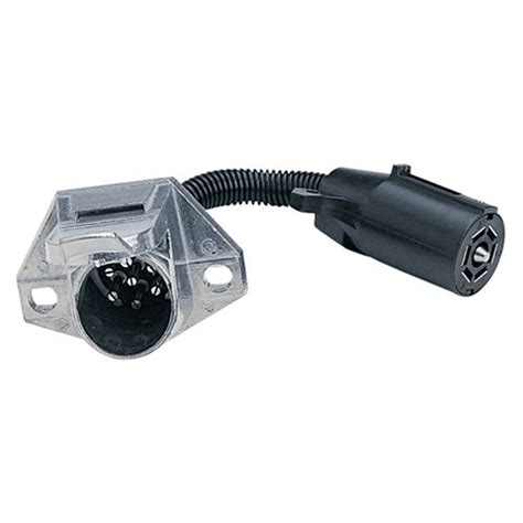 Towing Adapter 7 RV Blade to 7 Pin Round Connector Vehicle to Trailer Flexible - Walmart.com