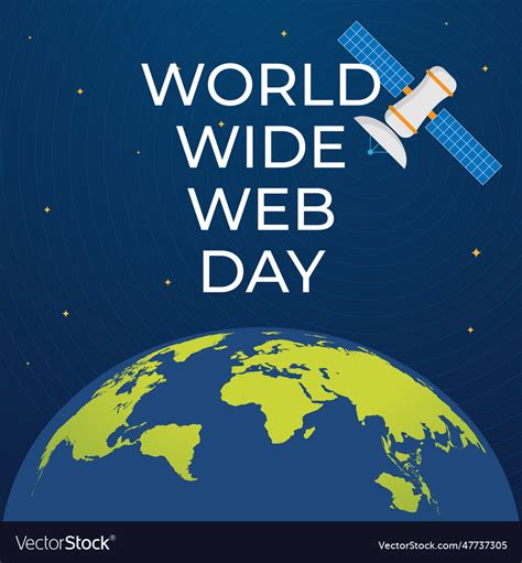 Graphic of world wide web day good for world wide Vector Image