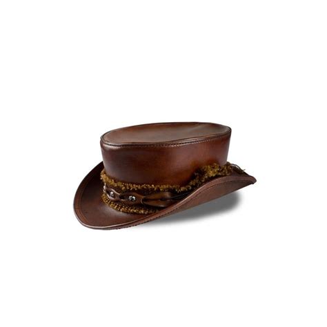 Timeless Tailors - Leather Top Hat in Brown