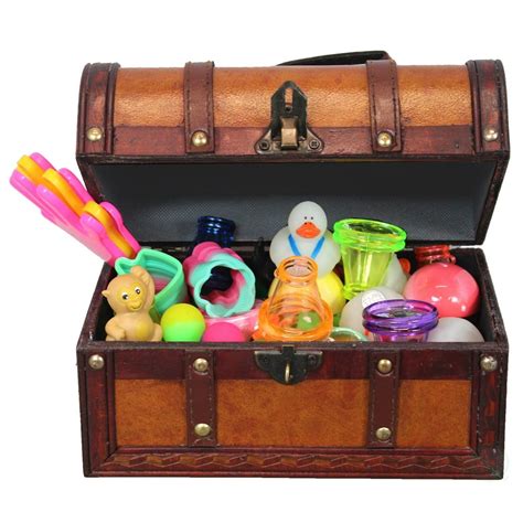 Decorative Gifts Leather Treasure Chest Full of Toys (Treasure Box and 50 Toy Pcs) - Walmart.com ...