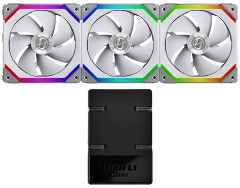 Lian Li UNI SL120 RGB LED 120mm White Case Fan – 3 Pack with Controller – F 1Tech Computers