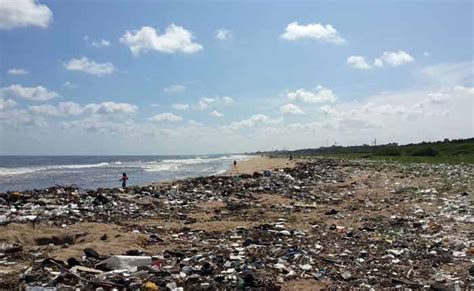 Heavy Rains Flood Chennai Beaches With Garbage