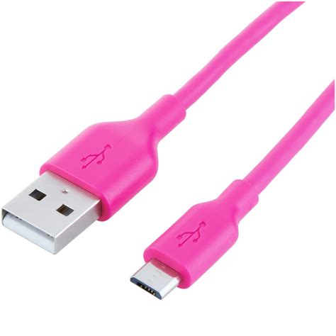 onn. Micro-USB to USB Type-A Cable, 3 Feet, Pink - Walmart.com - Walmart.com