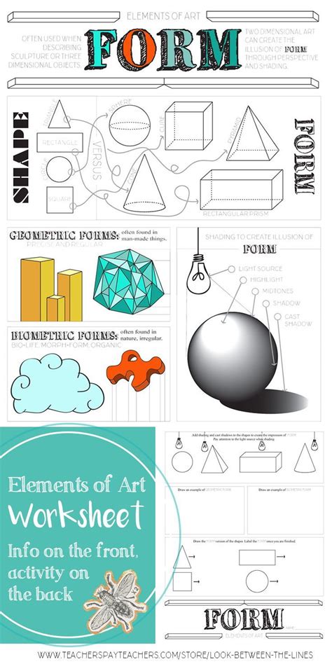 Element of Art, Form: Middle School Visual Art, High School Art Activity, Lesson | Elements of ...