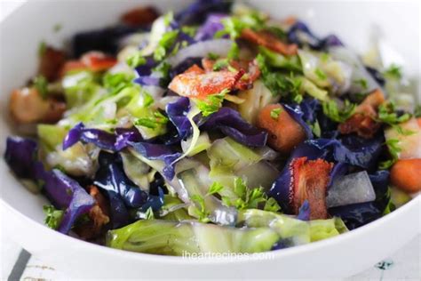 Cabbage and Bacon Stir Fry | I Heart Recipes