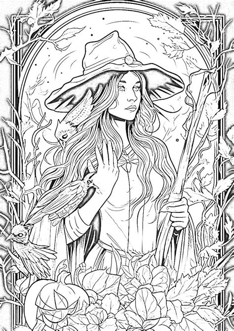 38 Captivating Witch Coloring Pages For Kids and Adults