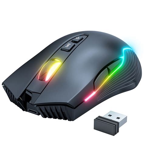 ONIKUMA CW905 2.4G Wireless Gaming Mouse RGB Backlit E sports Mouse Optical Computer Mice 5 ...