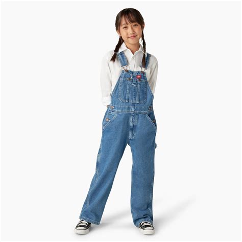 Kids Denim Bib Overalls, 4-20 | Kids | Dickies