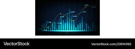 Stock market or forex trading graph in graphic Vector Image