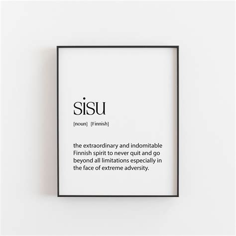 Sisu Sign Sisu Gifts Sisu Definition Sisu Print Sisu - Etsy