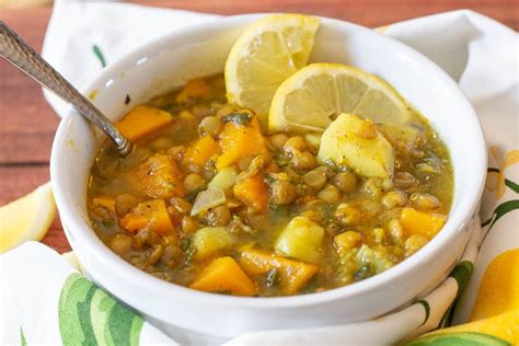 Greek Lentil & Spinach Soup With Lemon | She's Not Cookin'