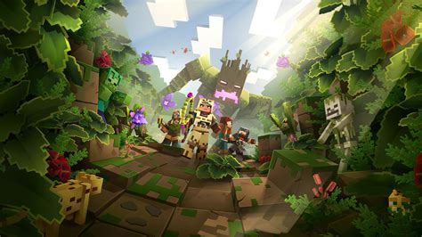 Download Minecraft Video Game Minecraft: Dungeons 4k Ultra HD Wallpaper