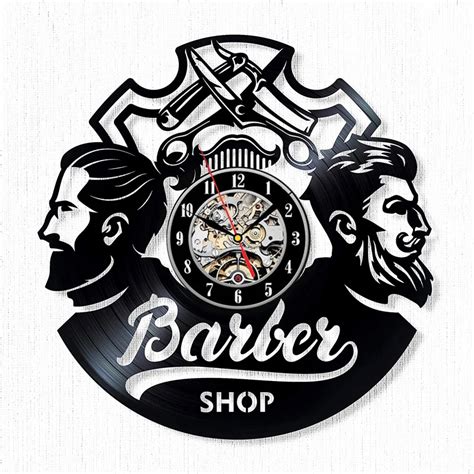 Aliexpress.com : Buy Barber Shop Wall Clock Modern Design Hairdresser Barbershop Vinyl Record ...