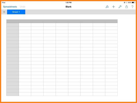 Blank Excel Sheet Printable