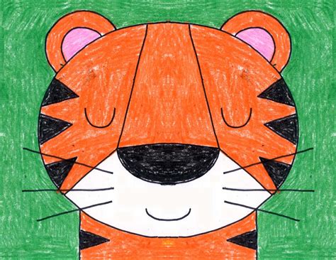 Easy Tiger Face Drawing