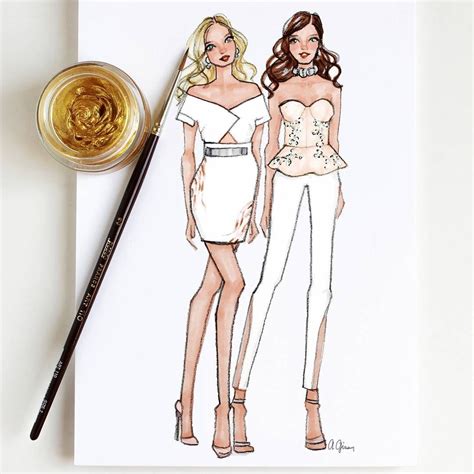 Style of Brush by Gizem Kazancıgil #fashionillustration gizem kazancigil Dress Design Drawing ...