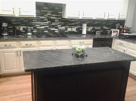 Black Leathered Granite Countertops — Randolph Indoor and Outdoor Design