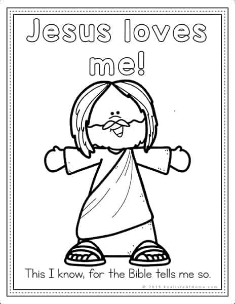 Jesus Loves Me Coloring Pages Free Printables Set for Kids