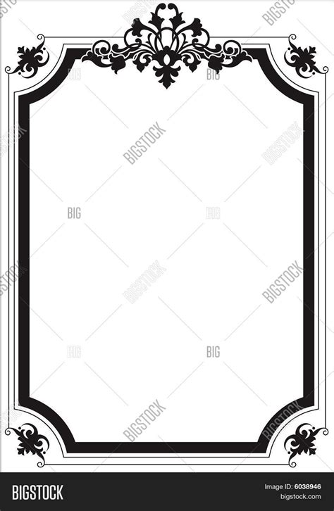 Scroll Border Frame Vector & Photo (Free Trial) | Bigstock