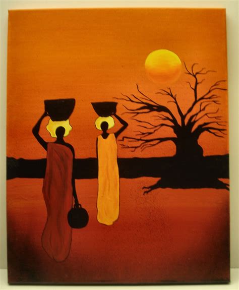 African art on canvas