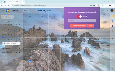 Change Google Calendar Background for Google Chrome - Extension Download