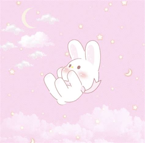 #bunny #kawaii #kawaiiaesthetic #pink #cute #pinkaesthtic #stars #pastel #aesthetick #wallpaper ...