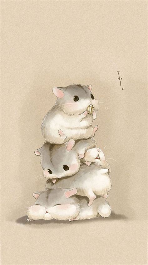 ひより on かわいい. Cute hamsters, Hamster cartoon, Cute animal drawings, HD phone wallpaper | Peakpx