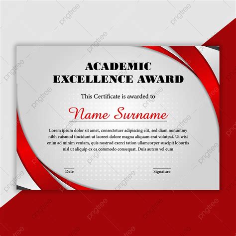 Academic Excellence Award Certificate Template Template Download on Pngtree