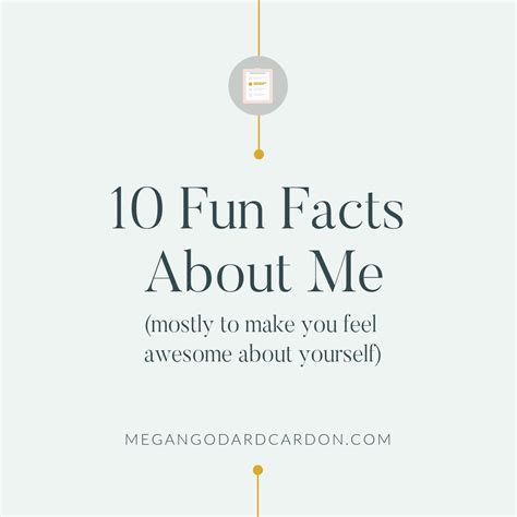 Fun Facts About Me (Mostly to Make You Feel Better About Yourself) — Megan Godard-Cardon