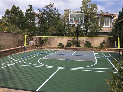 Backyard Basketball Court Flooring - ModuTile - Outdoor Sport Tiles