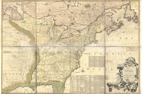 1775 Map of the British Colonies in North America With the - Etsy