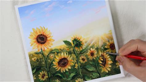 Sunflower Acrylic Painting - Painters Legend