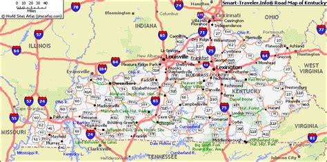 Kentucky Map - TravelsFinders.Com