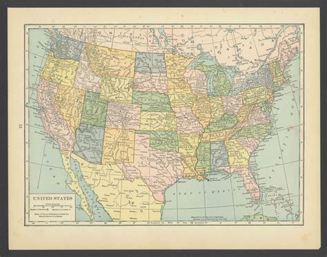 Map Of Usa Vintage – Topographic Map of Usa with States