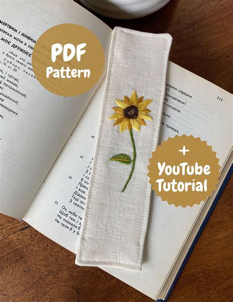 PDF Embroidery Pattern Sunflower Embroidery With Youtube - Etsy