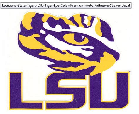 LSU Colored Tiger Eye Decal - Goodwood Hardware